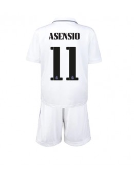 Real Madrid Marco Asensio #11 Heimtrikotsatz für Kinder 2022-23 Kurzarm (+ Kurze Hosen)